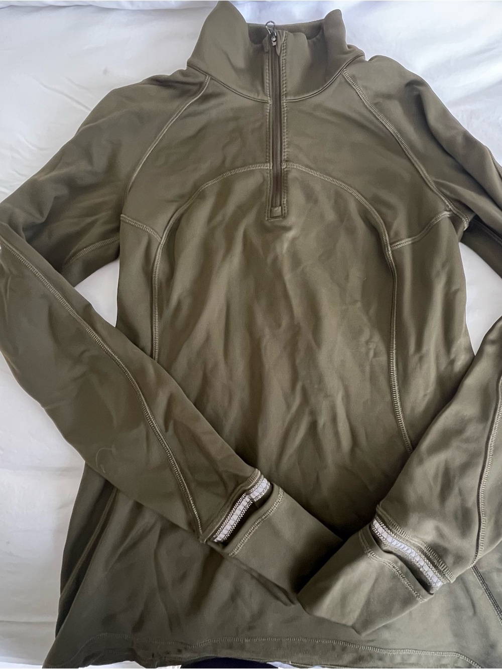 lululemon athletica Olive Green Quarter-Zip Pullover